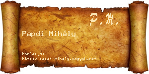 Papdi Mihály névjegykártya
