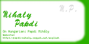 mihaly papdi business card
